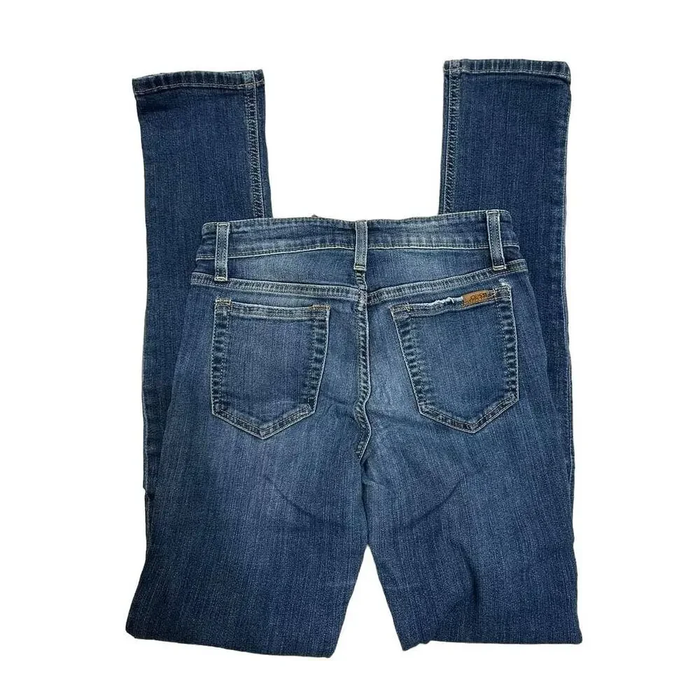 Joe's Jeans Women's Blue Mid-Rise Curvy‎ Skinny Denim Jeans Size 25
